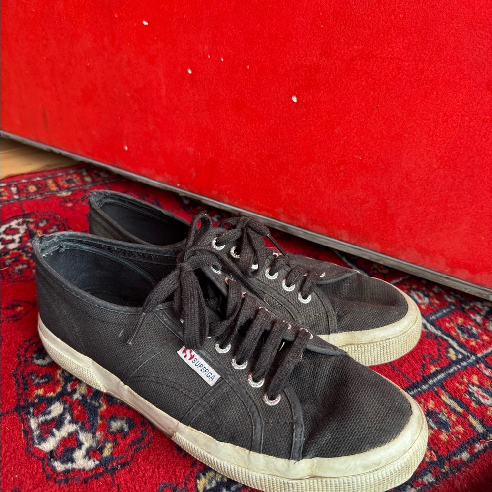 Superga Black Canvas Sneakers